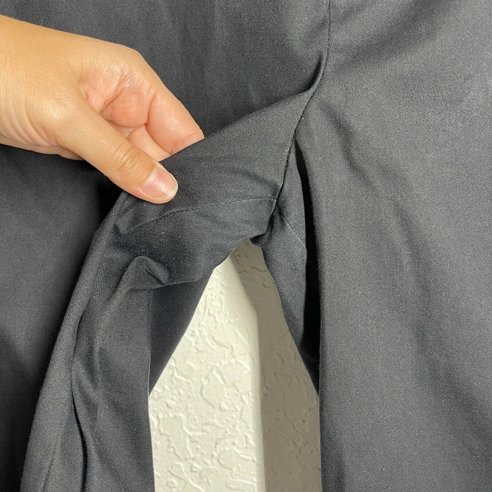 COPY - Everlane The Culottes Cropped Wide Leg Pants Women's Size 10 Black - Picture 6 of 13